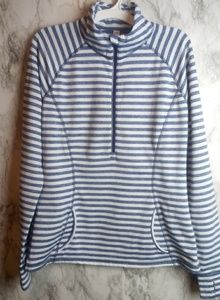 Lucy Blue & White STRIPE Pocketed Pullover Sz M